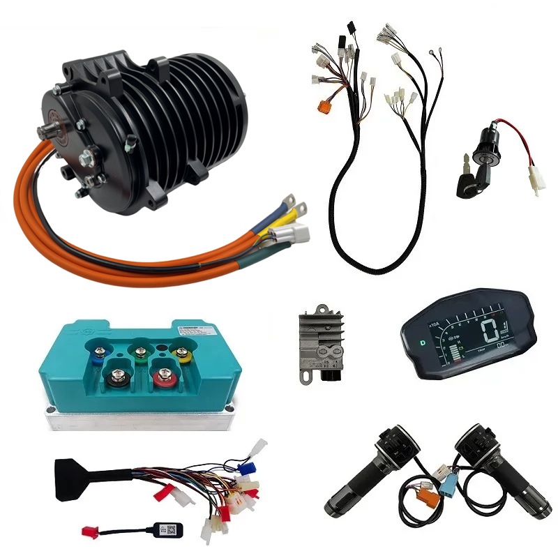 Motorcycle Gear - Qsmotor-オートバイ用の内部ギア,高トルク,13-c v3 3000w,農場コントローラー付き,電気自動車用nd72680