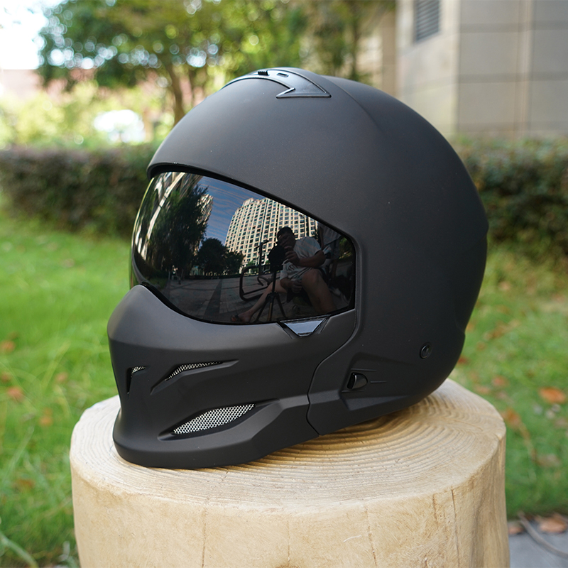 Xxl Motorcycle Gear - スコーピオン レトロ オートバイ ヘルメット 取り外し可能なフロントモジュール付き ティーカラー
