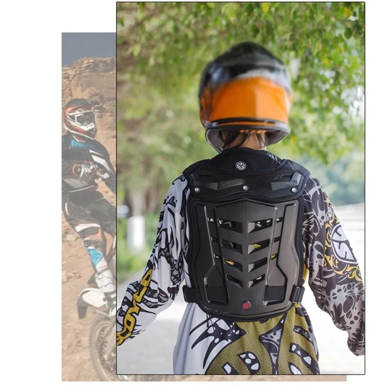 Motorcycle Gear Vest - オートバイのアーマー 胸部保護 & バックプロテクター オフロードレーシング 耐衝撃性