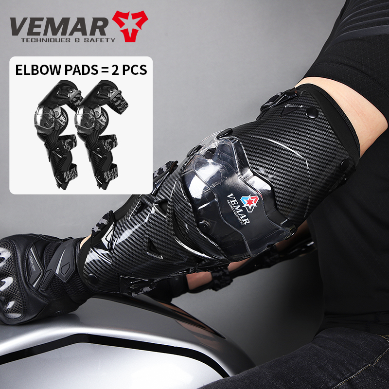 Motorcycle Gear Women - VEMAR E-18H モトクロス肘プロテクター オートバイライディングギア 男女兼用 ハードシェル＆衝撃吸収パッド