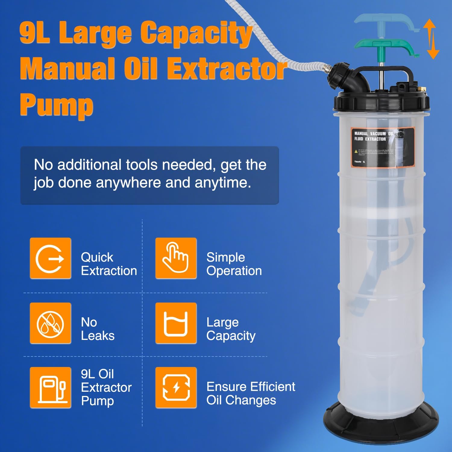 GOOACC オイル抽出ポンプ 9L 手動液体抽出ポンプ オ - Motorcycle Gear Oil のレビューと価格