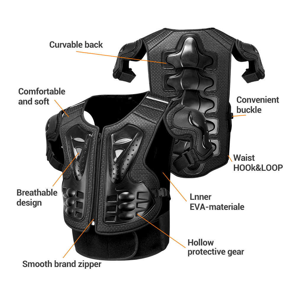 オートバイボディアーマー 耐衝撃 耐摩耗 モトクロスライディ - Motorcycle Gear Vest のレビューと価格