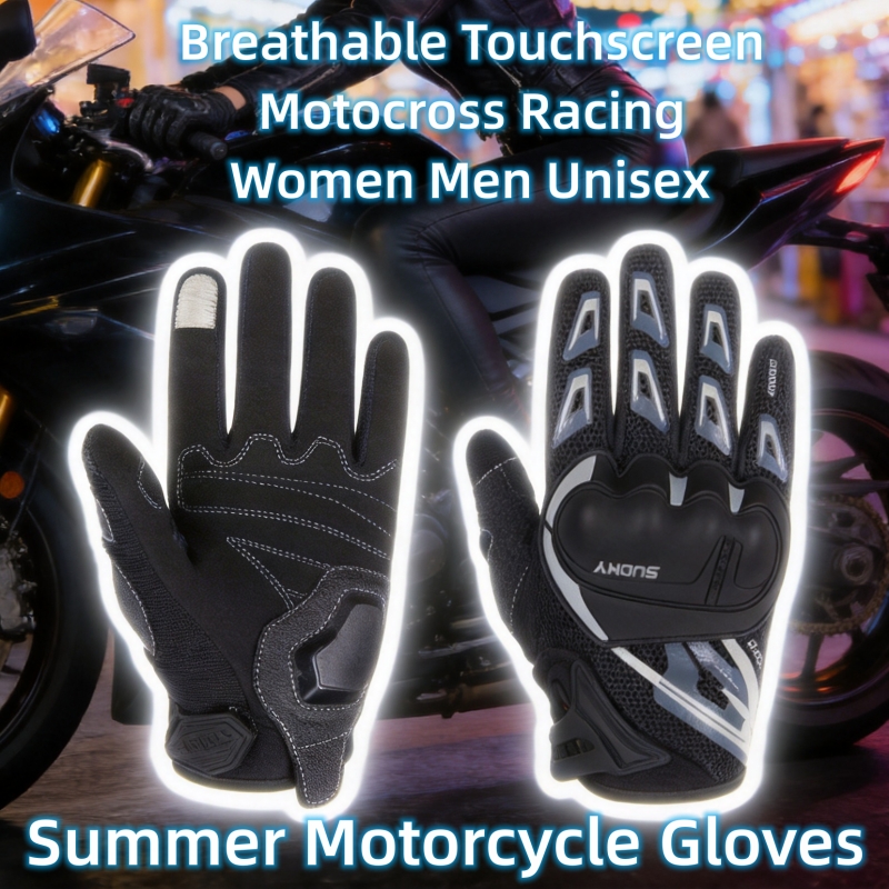 SUOMY 夏用バイクグローブ フルフィンガー 通気性 タッ - Xxl Motorcycle Gear のレビューと価格