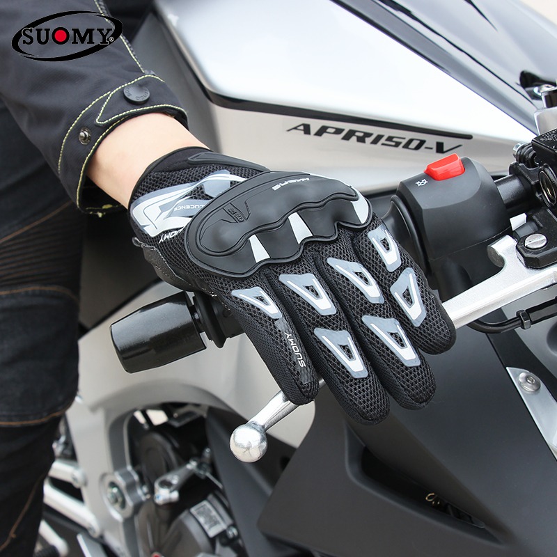 SUOMY 夏用バイクグローブ フルフィンガー 通気性 タッ - Xxl Motorcycle Gear のレビューと価格