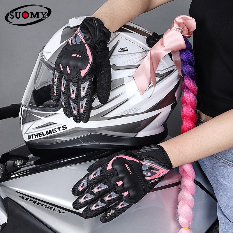 SUOMY 夏用バイクグローブ フルフィンガー 通気性 タッ - Xxl Motorcycle Gear のレビューと価格