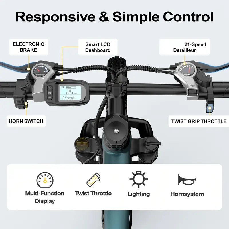 26インチ24インチ電動マウンテンEバイク（大人用）、100 - Motorcycle Gear のレビューと価格