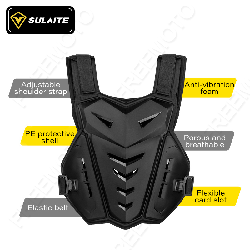 Sulaite-モトクロスボディアーマー,オートバイのジャケ - Motorcycle Gear Vest のレビューと価格