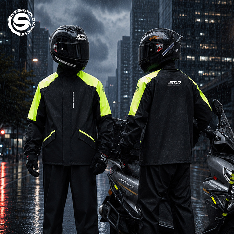 男女兼用レインスーツジャケット＆パンツ 反射材付きバイク用レ - Motorcycle Gear Women のレビューと価格
