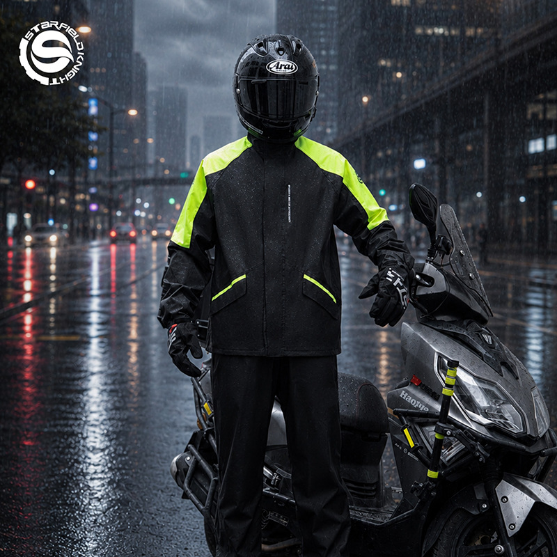 男女兼用レインスーツジャケット＆パンツ 反射材付きバイク用レ - Motorcycle Gear Women のレビューと価格
