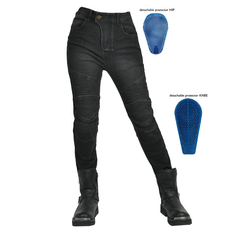 女性用ジーンズ 刺繍入り バイクパンツ モトクロスパンツ ベ - Motorcycle Gear Testing のレビューと価格