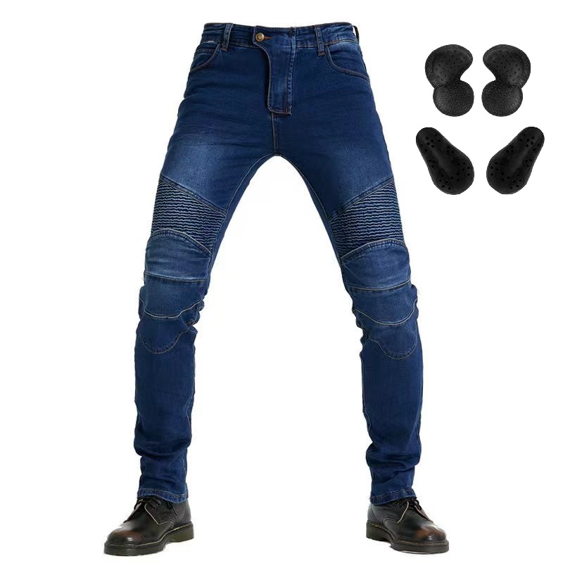 メンズジーンズ 刺繍入りバイクパンツ モトクロスパンツ 保護 - Motorcycle Gear Testing のレビューと価格