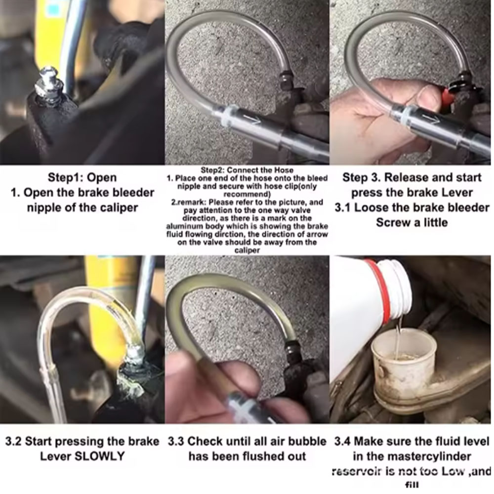 1 個のブレーキフルードブリーダーホース、一方向逆流防止チェ - Motorcycle Gear Oil のレビューと価格