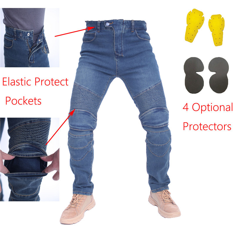メンズジーンズ 刺繍入り バイクパンツ モトクロスパンツ ベ - Motorcycle Gear Testing のレビューと価格